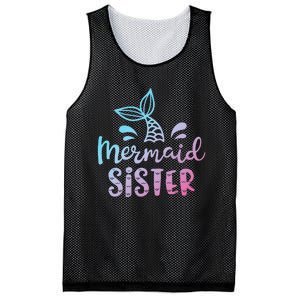 Mermaid Sister Funny Women Family Matching Birthday Mesh Reversible Basketball Jersey Tank