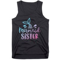 Mermaid Sister Funny Women Family Matching Birthday Tank Top