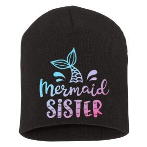 Mermaid Sister Funny Women Family Matching Birthday Short Acrylic Beanie