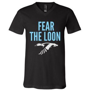 Minnesota Soccer Fear The Loon Fc  United V-Neck T-Shirt