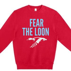 Minnesota Soccer Fear The Loon Fc  United Premium Crewneck Sweatshirt