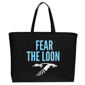 Minnesota Soccer Fear The Loon Fc  United Cotton Canvas Jumbo Tote