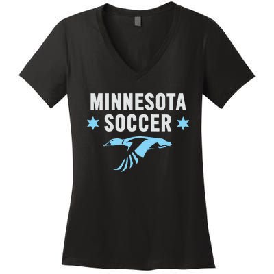 Minnesota Soccer Fan Gear Fc United Women's V-Neck T-Shirt