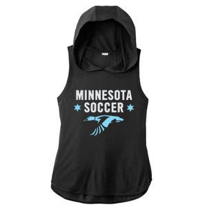 Minnesota Soccer Fan Gear FC United Ladies PosiCharge Tri-Blend Wicking Draft Hoodie Tank