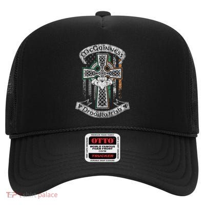 Mcguinness Surname Family Irish Americans Flag Ireland Flag High Crown Mesh Back Trucker Hat