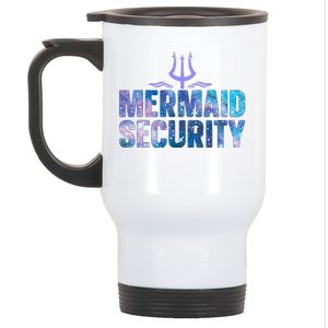 Mermaid Security Funny Dad Mermaid Family Mermaid Squad Stainless Steel Travel Mug