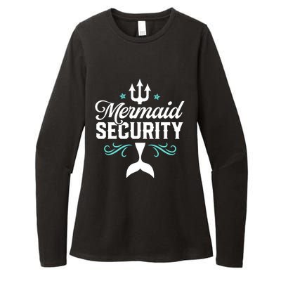 Mermaid Security Funny Merman Swimmer Swimming Birthday Gift Womens CVC Long Sleeve Shirt