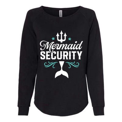 Mermaid Security Funny Merman Swimmer Swimming Birthday Gift Womens California Wash Sweatshirt