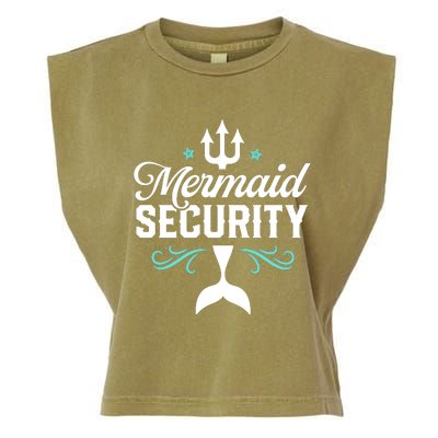 Mermaid Security Funny Merman Swimmer Swimming Birthday Gift Garment-Dyed Women's Muscle Tee