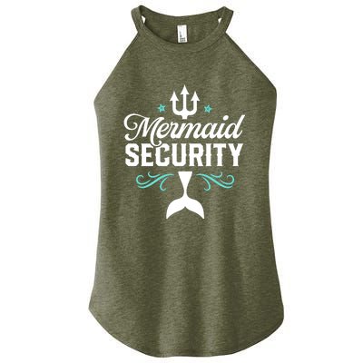 Mermaid Security Funny Merman Swimmer Swimming Birthday Gift Women's Perfect Tri Rocker Tank