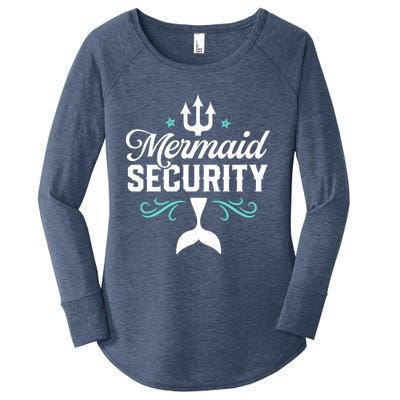 Mermaid Security Funny Merman Swimmer Swimming Birthday Gift Women's Perfect Tri Tunic Long Sleeve Shirt