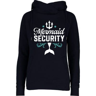 Mermaid Security Funny Merman Swimmer Swimming Birthday Gift Womens Funnel Neck Pullover Hood