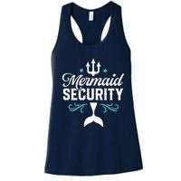 Mermaid Security Funny Merman Swimmer Swimming Birthday Gift Women's Racerback Tank