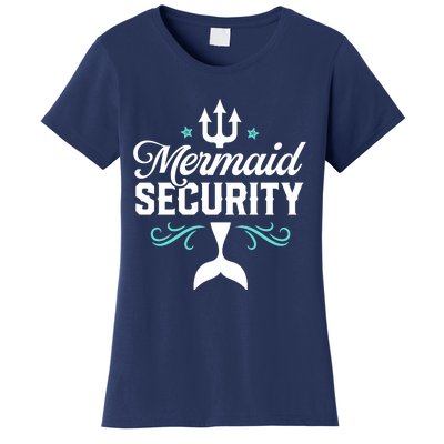 Mermaid Security Funny Merman Swimmer Swimming Birthday Gift Women's T-Shirt