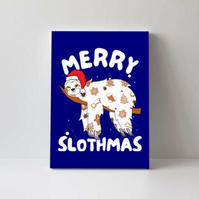 Merry Slothmas Funny Christmas Sloth Gift Canvas