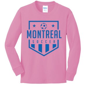 Montreal Soccer Futbol Jersey Kit Badge Match Day Kids Long Sleeve Shirt