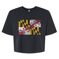 MARYLAND STATE FLAG ANNAPOLIS BALTIMORE CHESAPEAKE BAY Bella+Canvas Jersey Crop Tee