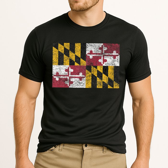 MARYLAND STATE FLAG ANNAPOLIS BALTIMORE CHESAPEAKE BAY Cooling Performance Crew T-Shirt