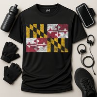 MARYLAND STATE FLAG ANNAPOLIS BALTIMORE CHESAPEAKE BAY Cooling Performance Crew T-Shirt