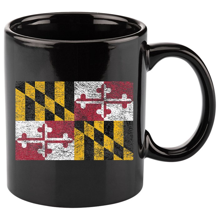 MARYLAND STATE FLAG ANNAPOLIS BALTIMORE CHESAPEAKE BAY 11oz C Handle Ceramic Mug