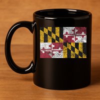 MARYLAND STATE FLAG ANNAPOLIS BALTIMORE CHESAPEAKE BAY 11oz C Handle Ceramic Mug