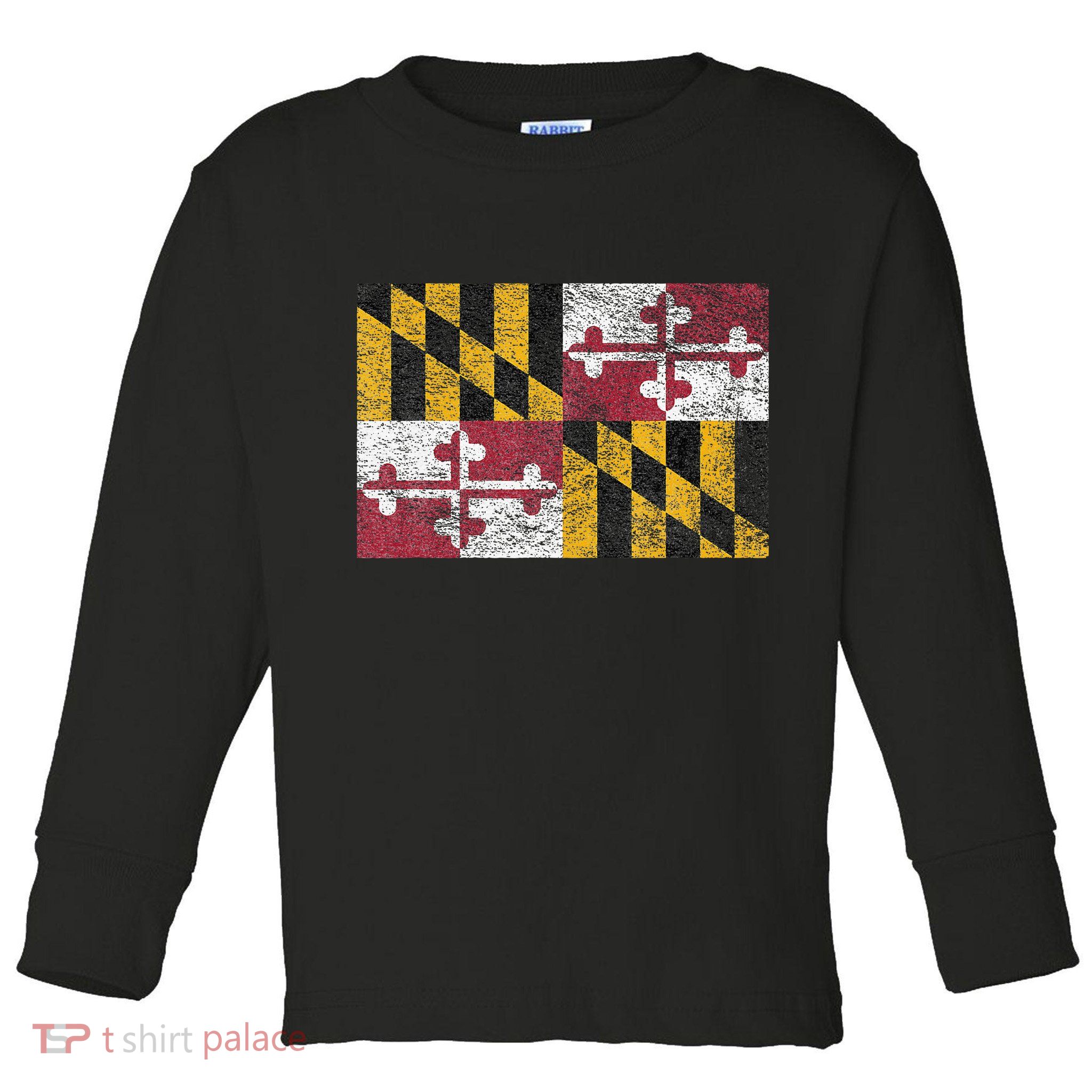 MARYLAND STATE FLAG ANNAPOLIS BALTIMORE CHESAPEAKE BAY Toddler Long Sleeve Shirt