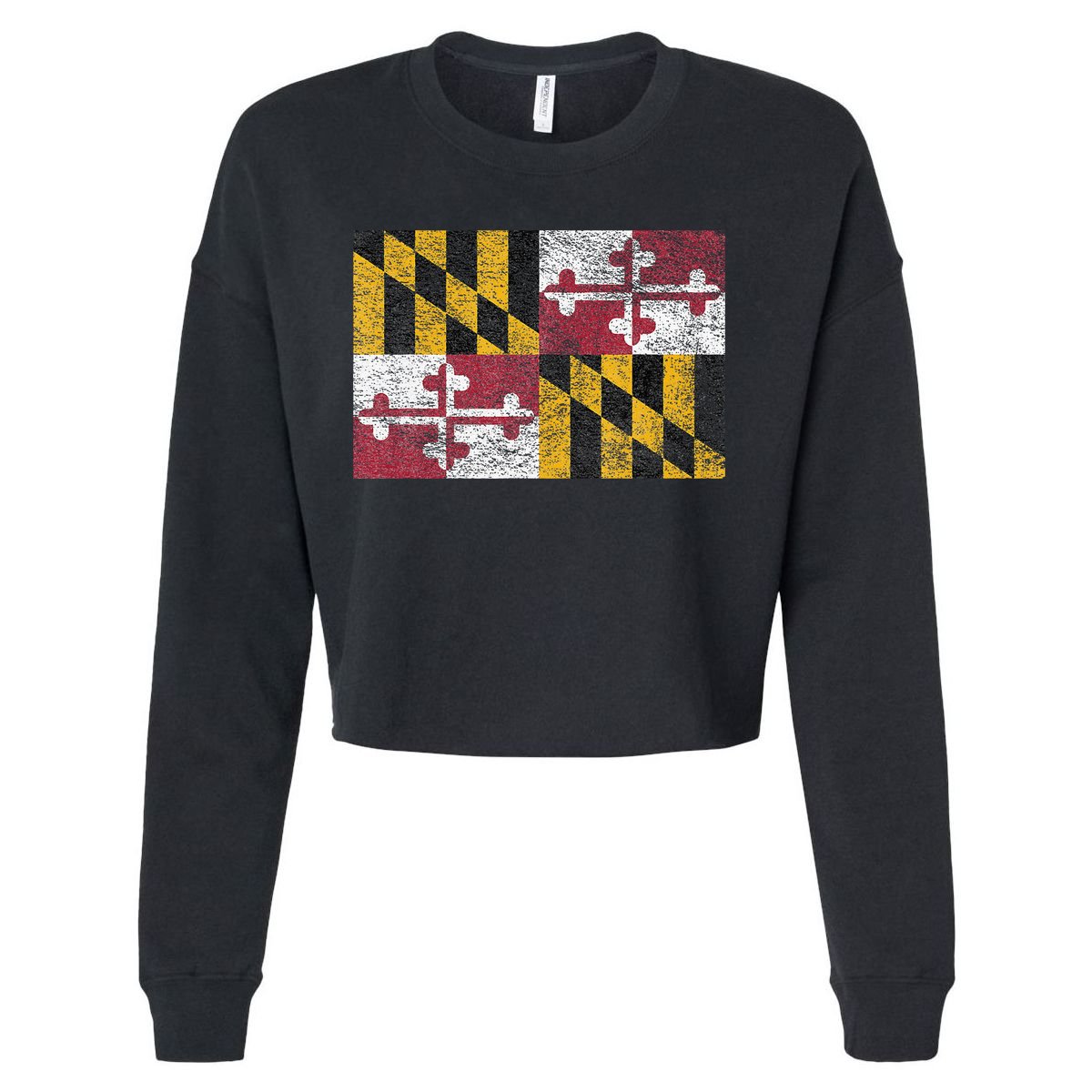 MARYLAND STATE FLAG ANNAPOLIS BALTIMORE CHESAPEAKE BAY Cropped Pullover Crew