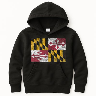 MARYLAND STATE FLAG ANNAPOLIS BALTIMORE CHESAPEAKE BAY Kids Hoodie