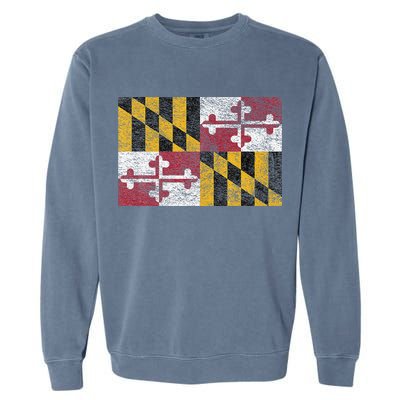 MARYLAND STATE FLAG ANNAPOLIS BALTIMORE CHESAPEAKE BAY Garment-Dyed Sweatshirt