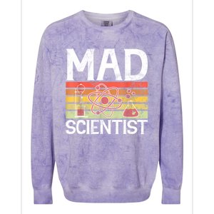 Mad Scientist Funny Science Teacher Colorblast Crewneck Sweatshirt