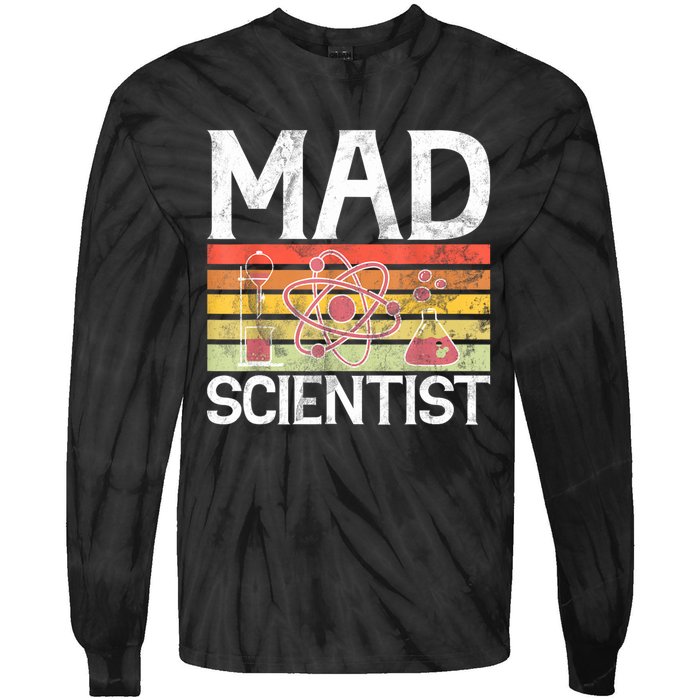 Mad Scientist Funny Science Teacher Tie-Dye Long Sleeve Shirt