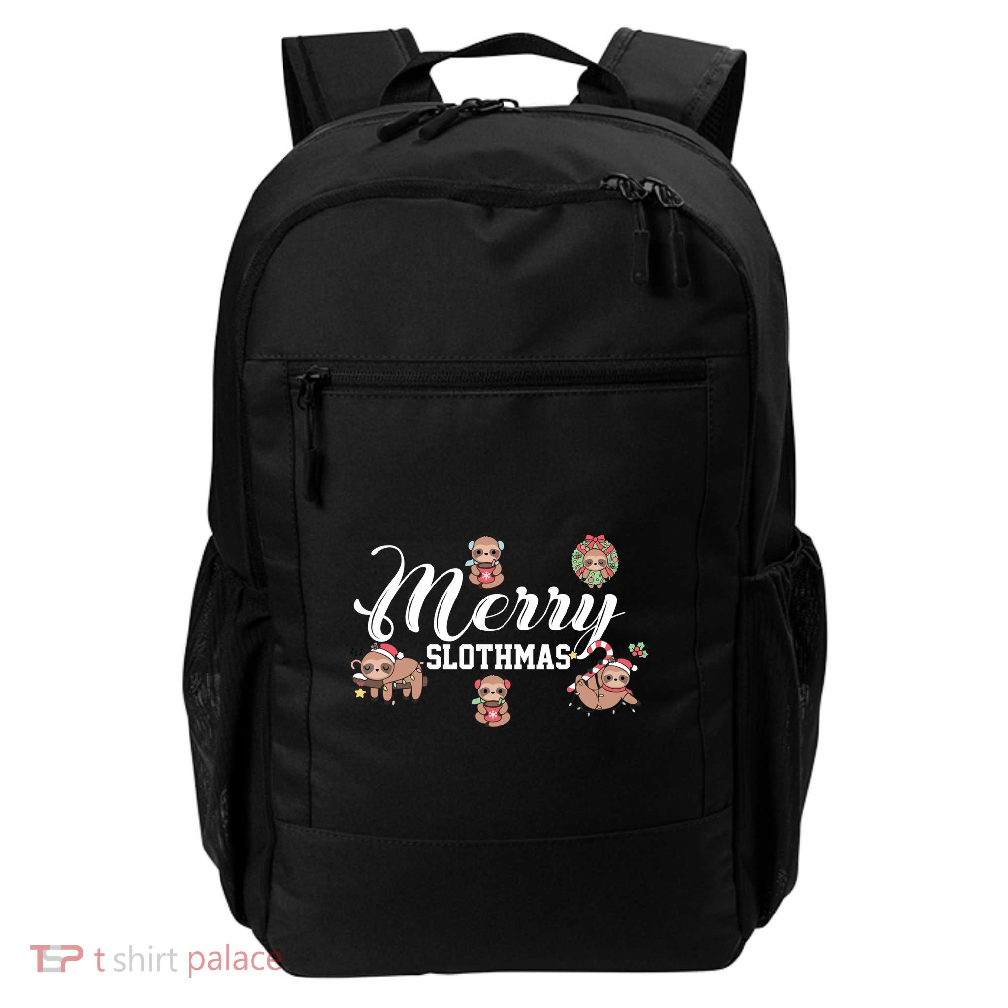 Merry Slothmas Funny Sloth Christmas Cute Animal Kingdom Cute Gift Backpack
