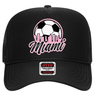 Miami Soccer Fansrelated Products High Crown Mesh Back Trucker Hat