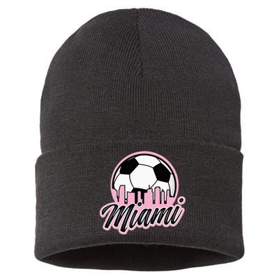 Miami Soccer Fansrelated Products Sustainable Knit Beanie