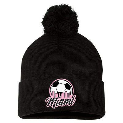 Miami Soccer Fansrelated Products Pom Pom 12in Knit Beanie