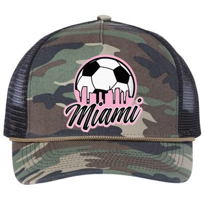 Miami Soccer Fansrelated Products Retro Rope Trucker Hat Cap