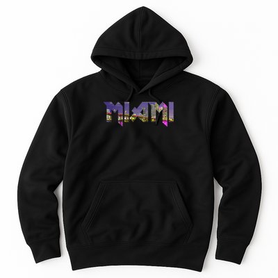 Miami Skyline Florida Vintage Pride Retro Hoodie