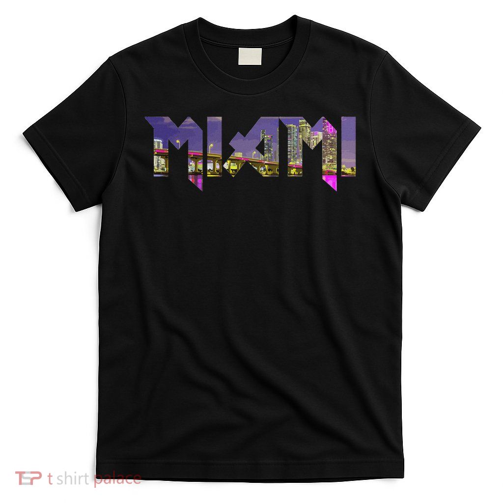 Miami Skyline Florida Vintage Pride Retro T-Shirt