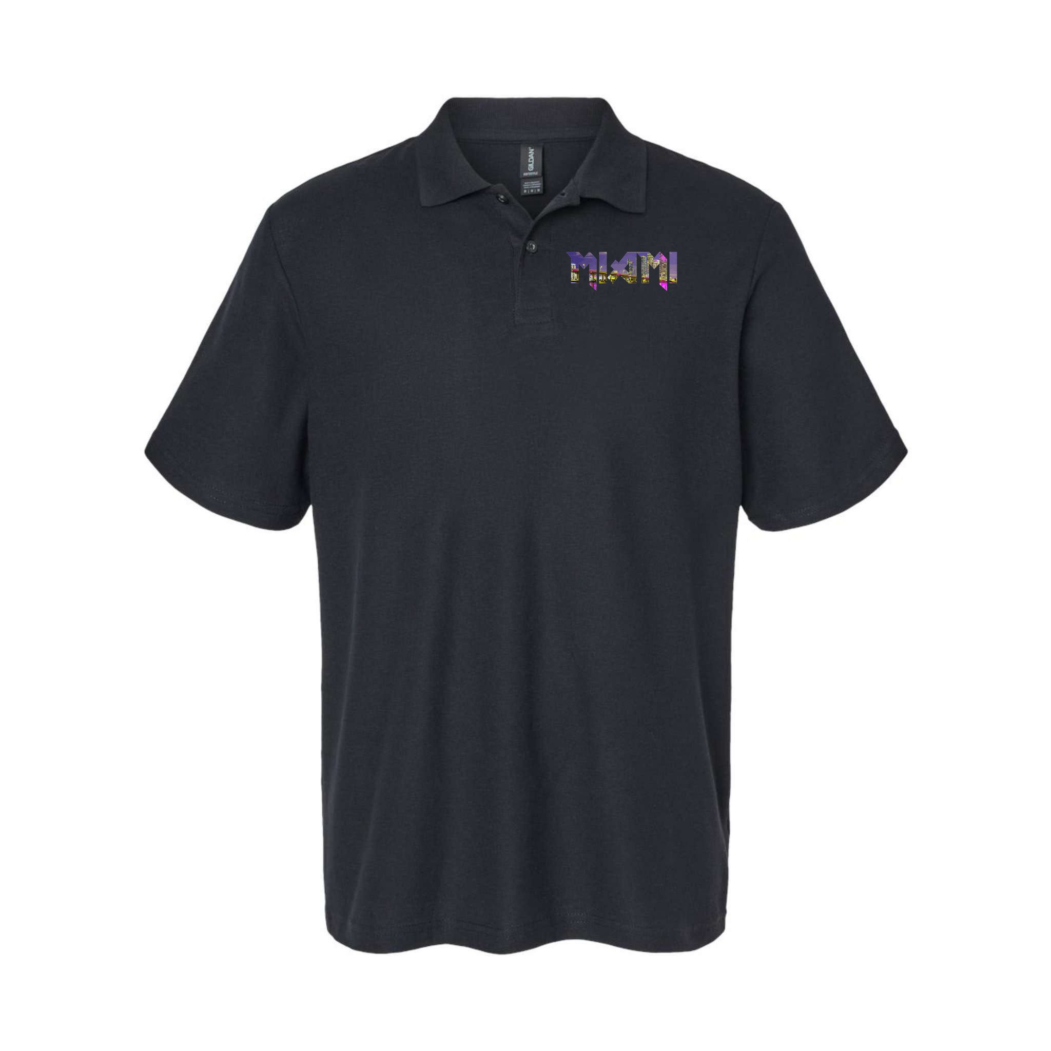 Miami Skyline Florida Vintage Pride Retro Polo
