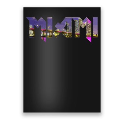 Miami Skyline Florida Vintage Pride Retro Poster