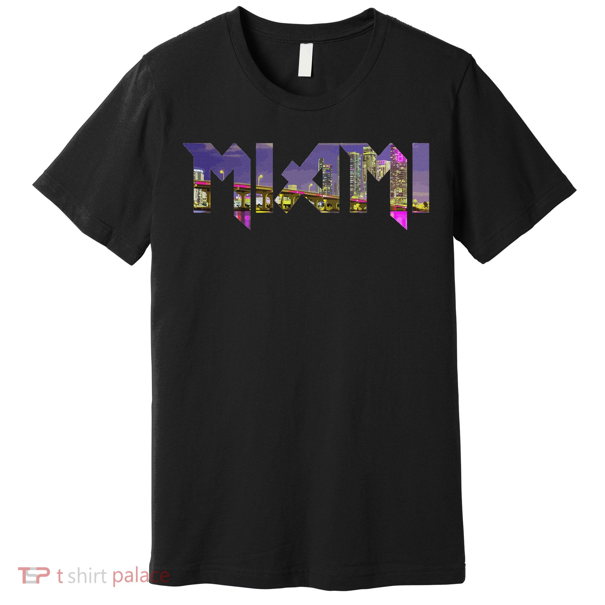 Miami Skyline Florida Vintage Pride Retro Premium T-Shirt