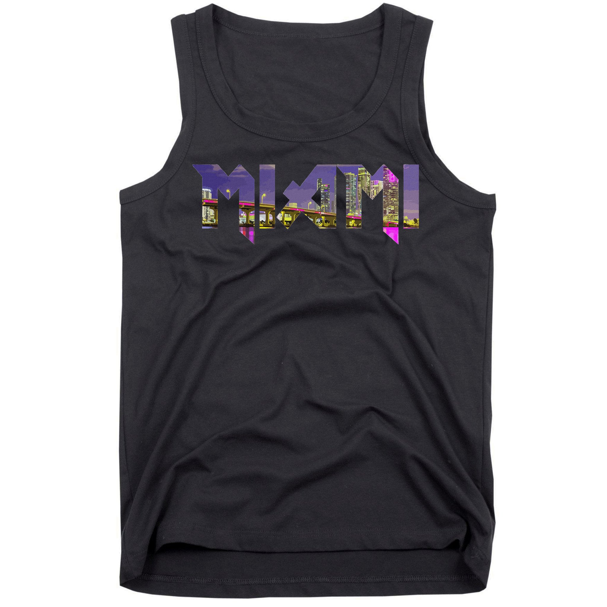 Miami Skyline Florida Vintage Pride Retro Tank Top