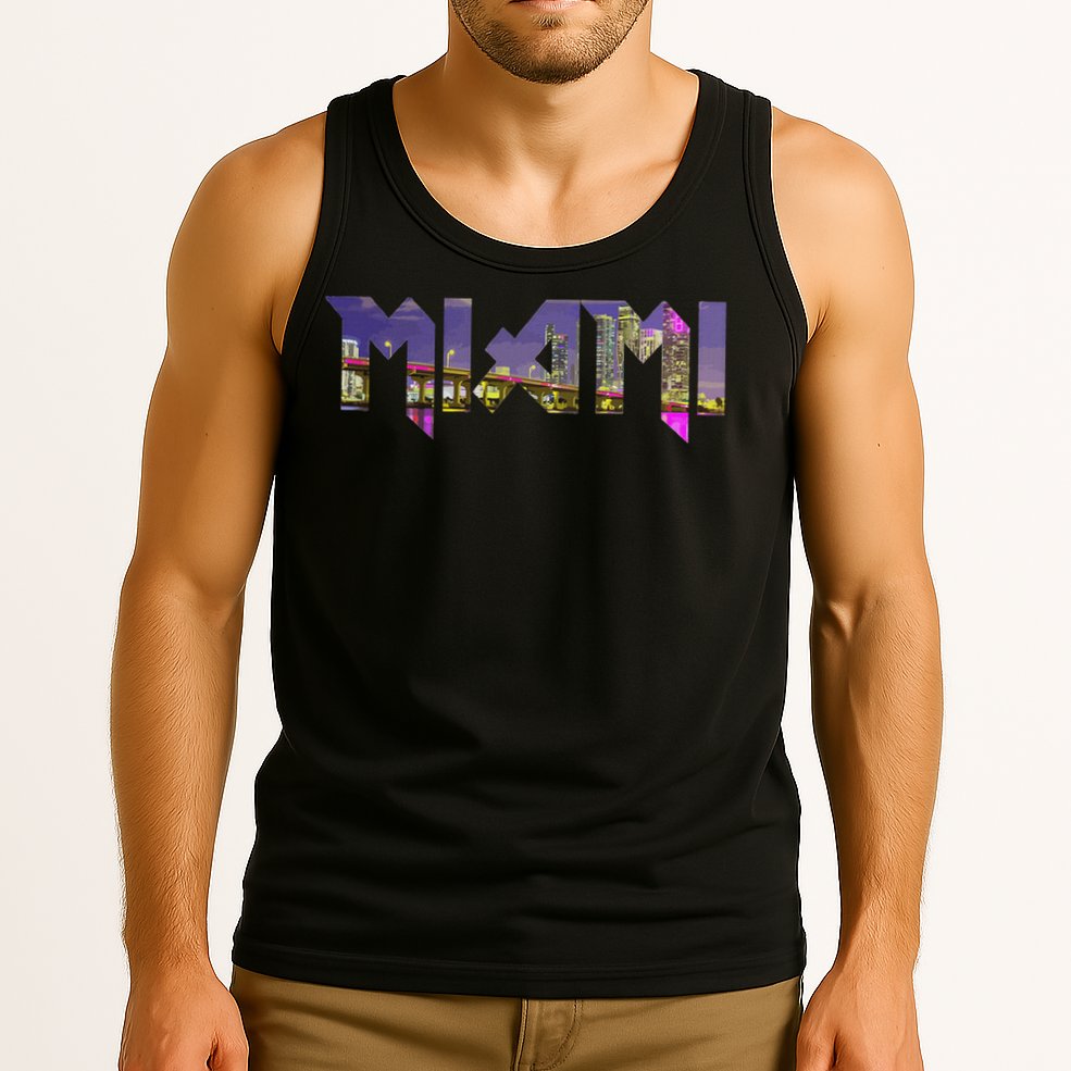 Miami Skyline Florida Vintage Pride Retro Tank Top