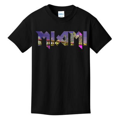 Miami Skyline Florida Vintage Pride Retro Kids T-Shirt