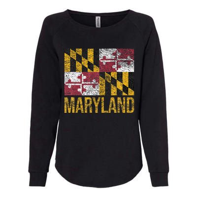 MARYLAND STATE FLAG ANNAPOLIS BALTIMORE CHESAPEAKE BAY Womens California Wash Sweatshirt