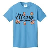 Merry Slothmas Funny Sloth Christmas Cute Animal Kingdom Gift Kids T-Shirt