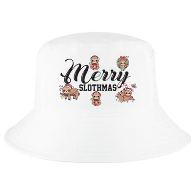 Merry Slothmas Funny Sloth Christmas Cute Animal Kingdom Gift Cool Comfort Performance Bucket Hat