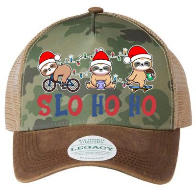 Merry Slothmas Funny Sloth Christmas Cute Animal Kingdom Gift Legacy Tie Dye Trucker Hat