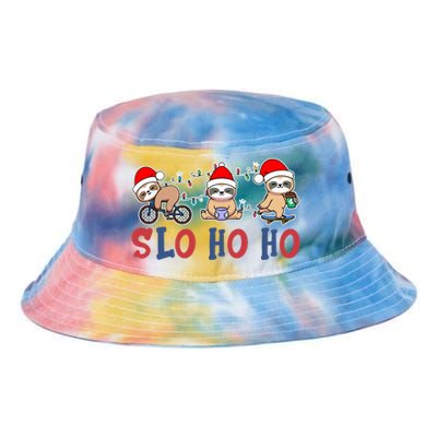 Merry Slothmas Funny Sloth Christmas Cute Animal Kingdom Gift Tie Dye Newport Bucket Hat