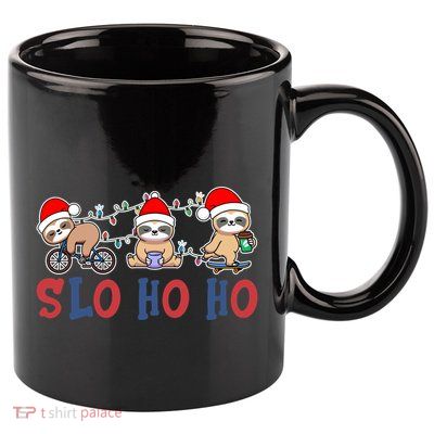 Merry Slothmas Funny Sloth Christmas Cute Animal Kingdom Gift 11oz C Handle Ceramic Mug